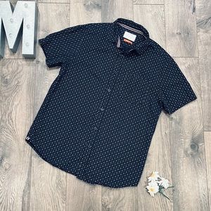 Denim & Flower Collared Button Down